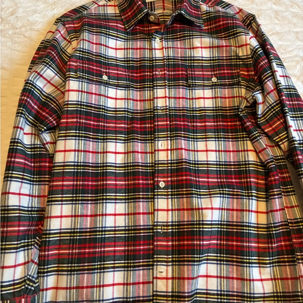 Taylor Stitch Men's Casual Plaid Shirt - Red, Black, White